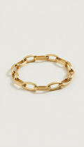 Bracelet chaîne satinée or